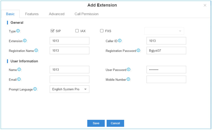 Hướng dẫn cách tạo và cấu hình Extension trên Yeastar S-series