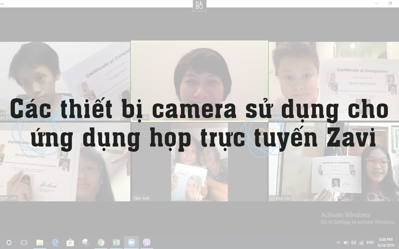 Các thiết bị camera sử dụng cho ứng dụng họp trực tuyến Zavi