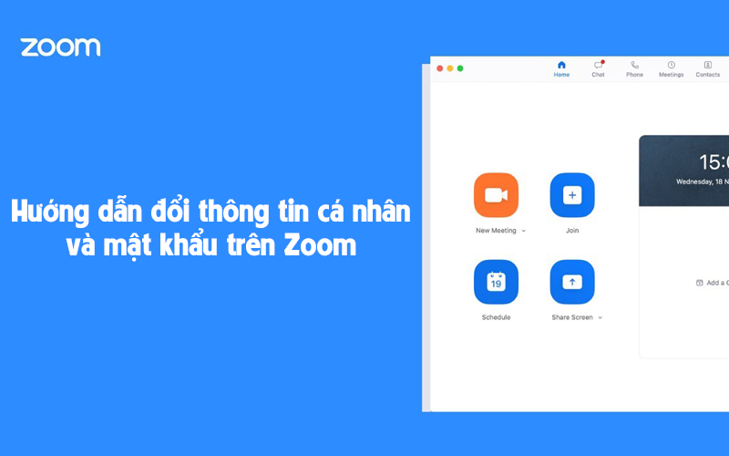 Hướng dẫn đổi thông tin cá nhân và mật khẩu trên Zoom