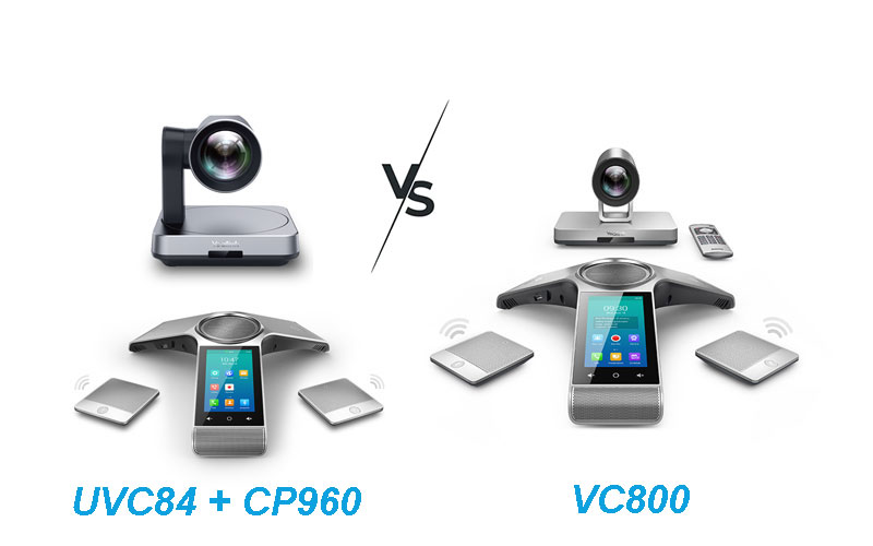 So sánh Yealink UVC84 + CP960 với bộ thiết bị Yealink VC800