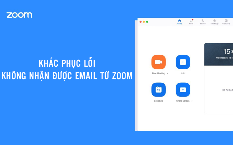Khắc phục lỗi không nhận được email từ Zoom