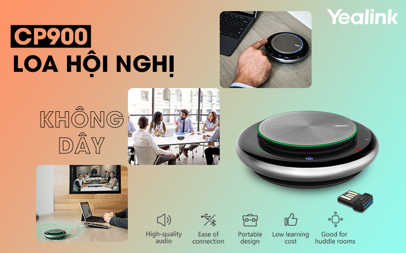 Loa hội nghị trực tuyến không dây Bluetooth Yealink CP900