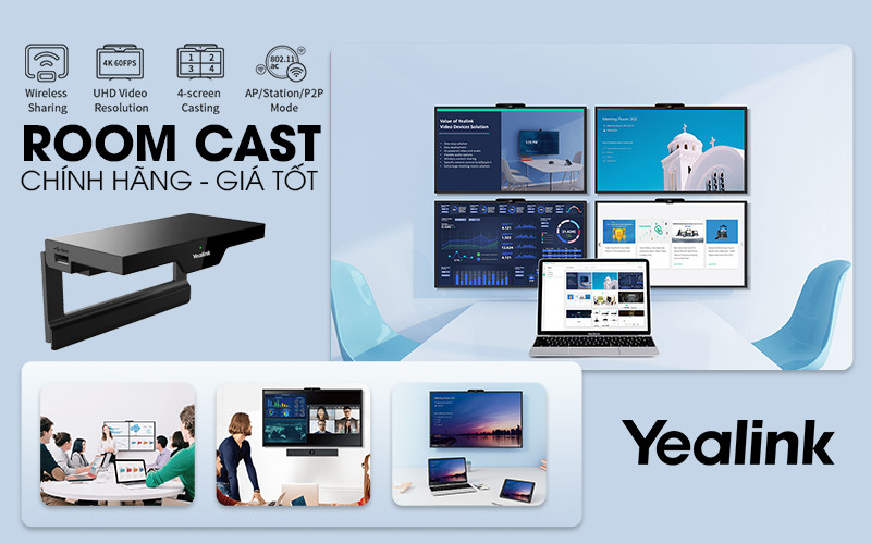 Bán Thiết bị trình chiếu không dây Yealink RoomCast chính hãng, giá tốt tại TP.HCM