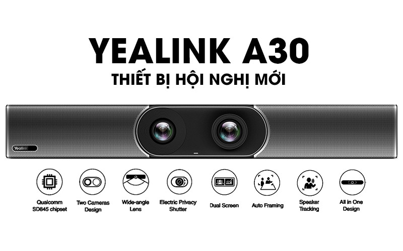 Camera họp trực tuyến tất cả trong một Yealink MeetingBar A30
