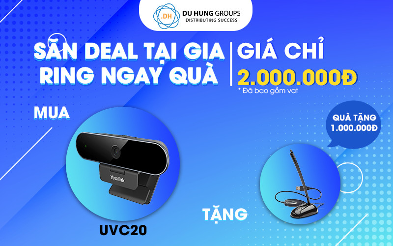 Mua webcam Yealink UVC20 "tặng ngay" Micro USB trị giá 1 triệu
