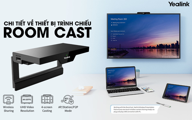 Review chi tiết về thiết bị trình chiếu không dây Yealink RoomCast