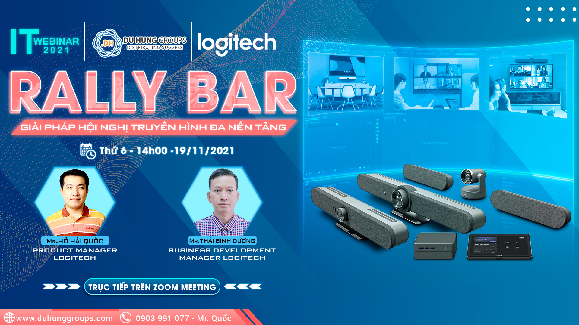 [WEBINAR] LOGITECH RALLY BAR HỘI NGHỊ TRUYỀN HÌNH ĐA NỀN TẢNG