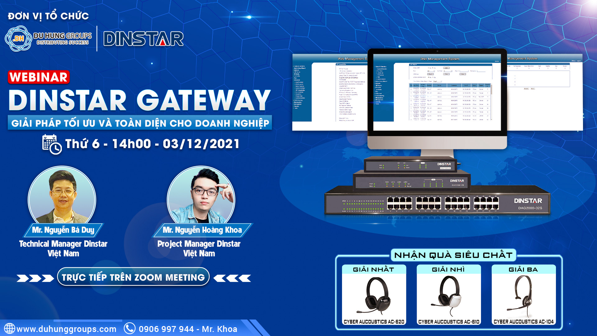 [WEBINAR] - DINSTAR GATEWAY GIẢI PHÁP TỐI ƯU VÀ TOÀN DIỆN CHO DOANH NGHIỆP