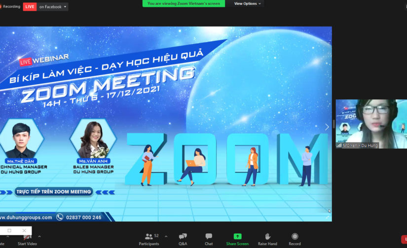 [WEBINAR] – BÍ KÍP LÀM VIỆC, DẠY HỌC HIỆU QUẢ BẰNG ZOOM MEETING