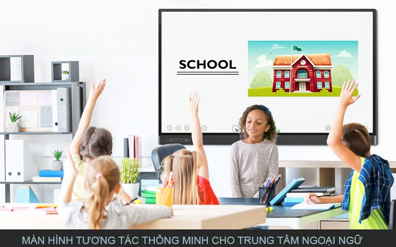 Màn hình tương tác thông minh cho trung tâm Ngoại Ngữ