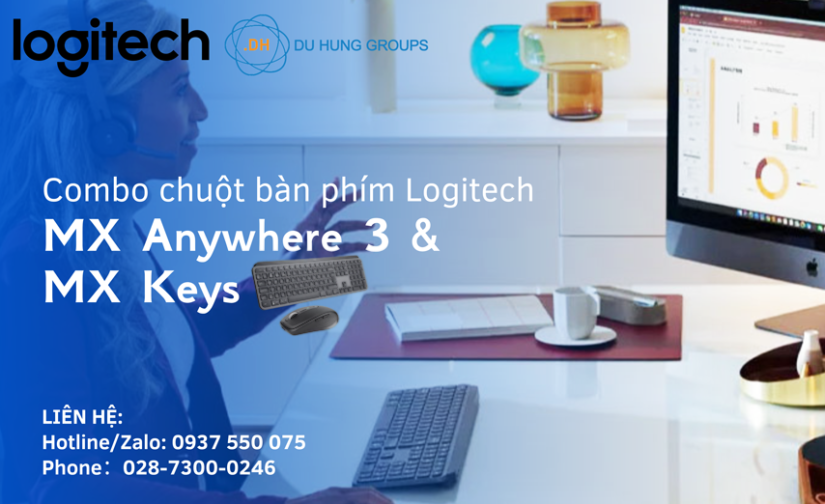 Combo chuột bàn phím Logitech MX Anywhere 3 và MX Keys