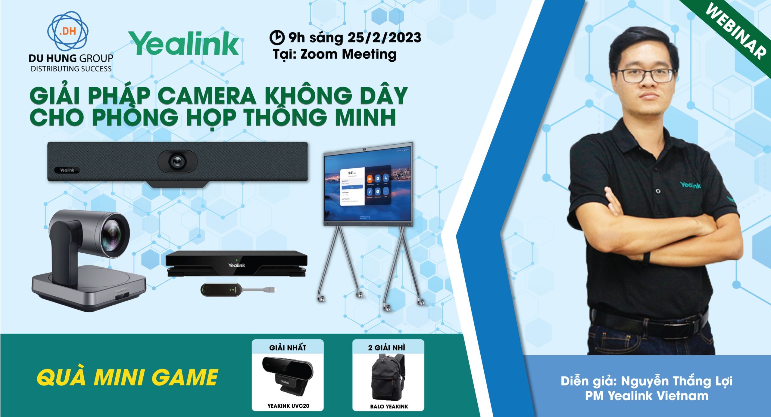 WEBINAR GIẢI PHÁP CAMERA CHO PHÒNG HỌP THÔNG MINH - THAM GIA NGAY, NHẬN QUÀ LIỀN TAY