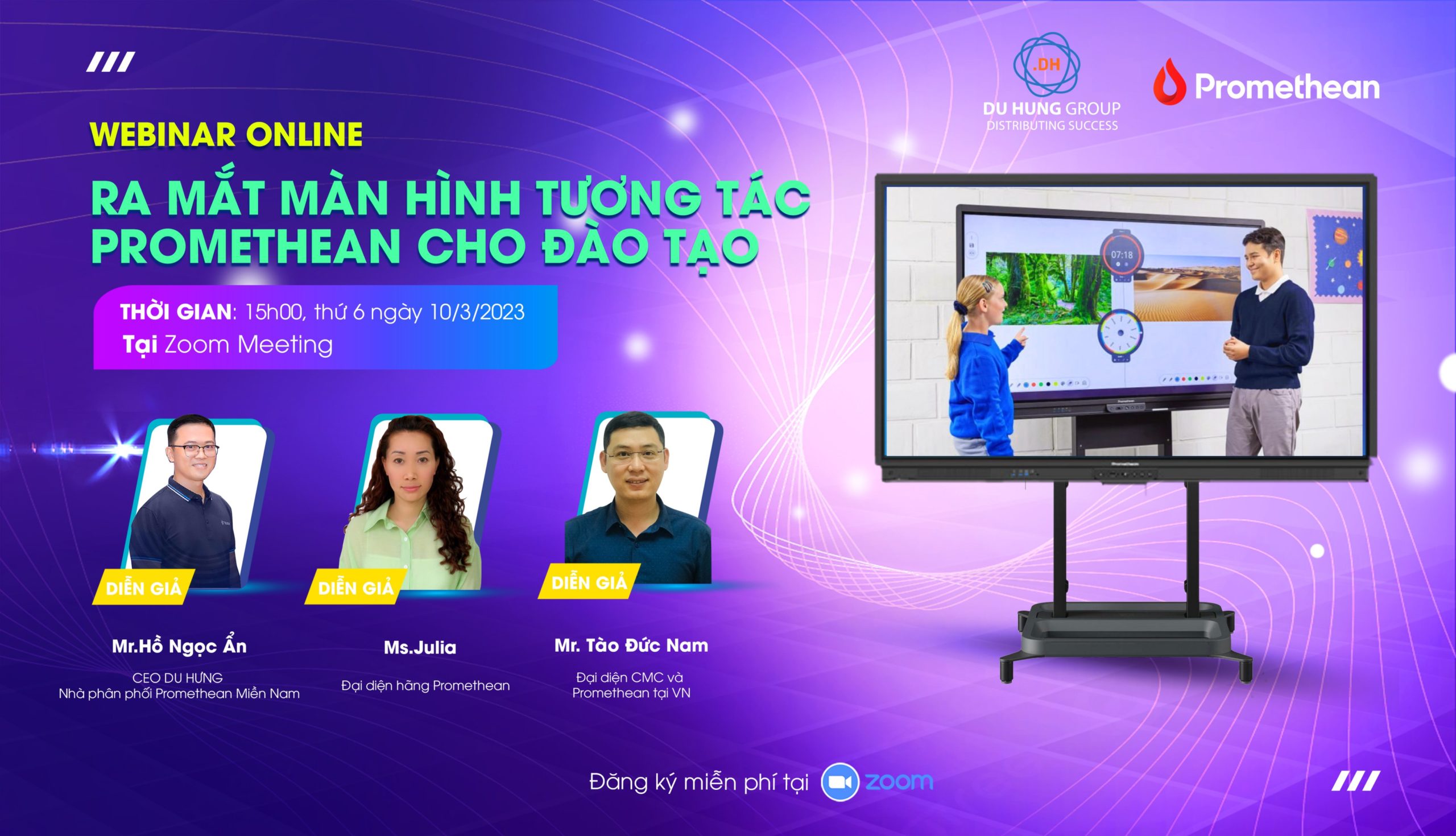 WEBINAR - RA MẮT MÀN HÌNH TƯƠNG TÁC THÔNG MINH PROMETHEAN CHO ĐÀO TẠO