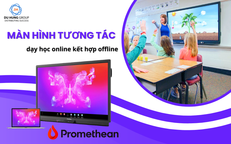 Màn hình tương tác cho dạy học online kết hợp offline