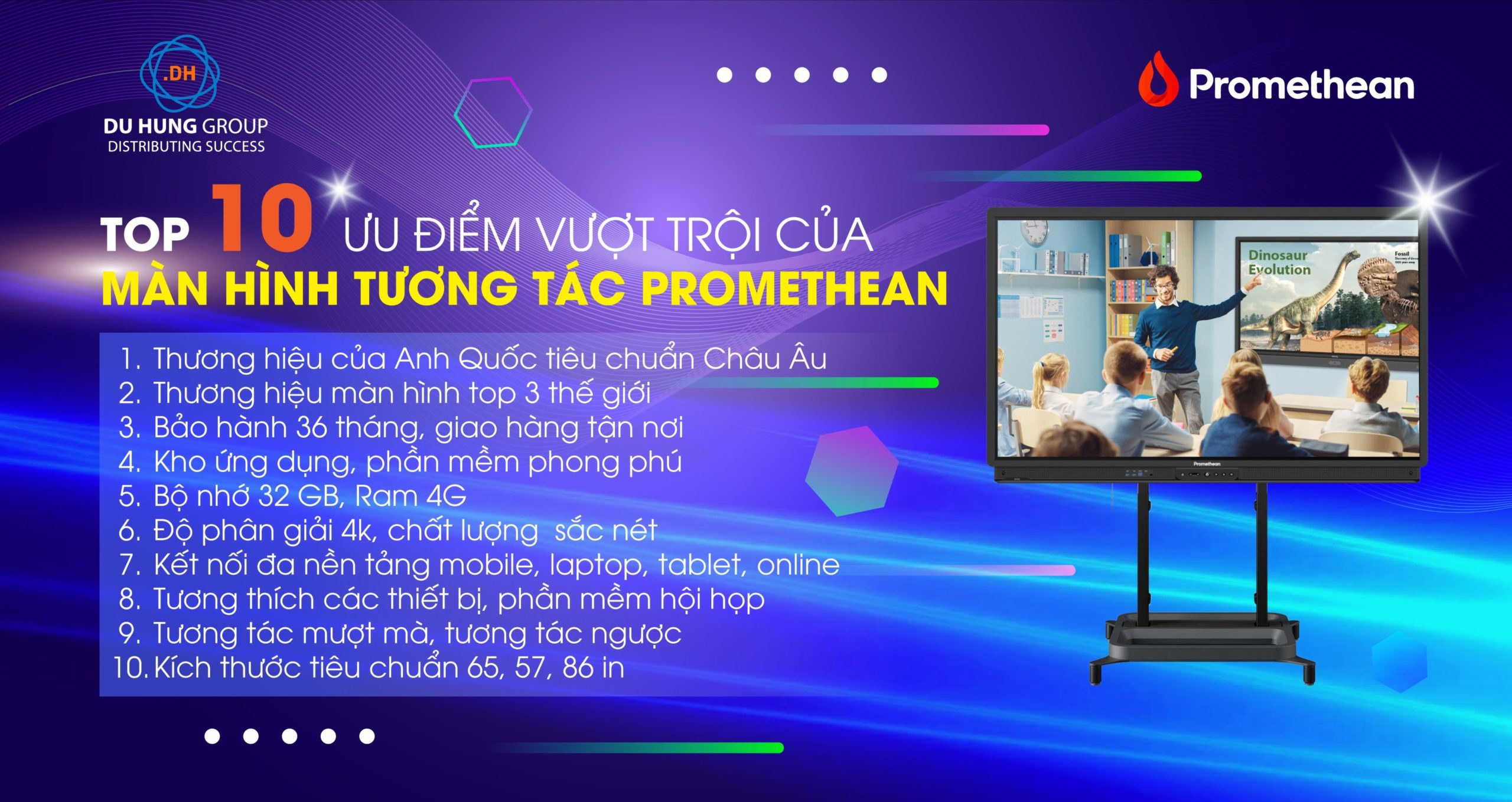 Top 10 ưu điểm của vượt trội của màn hình tương tác Promethean