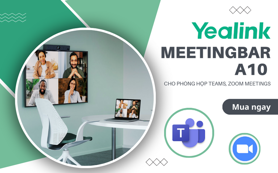 Giải pháp Yealink MeetingBar A10 cho phòng họp Teams, Zoom Meetings