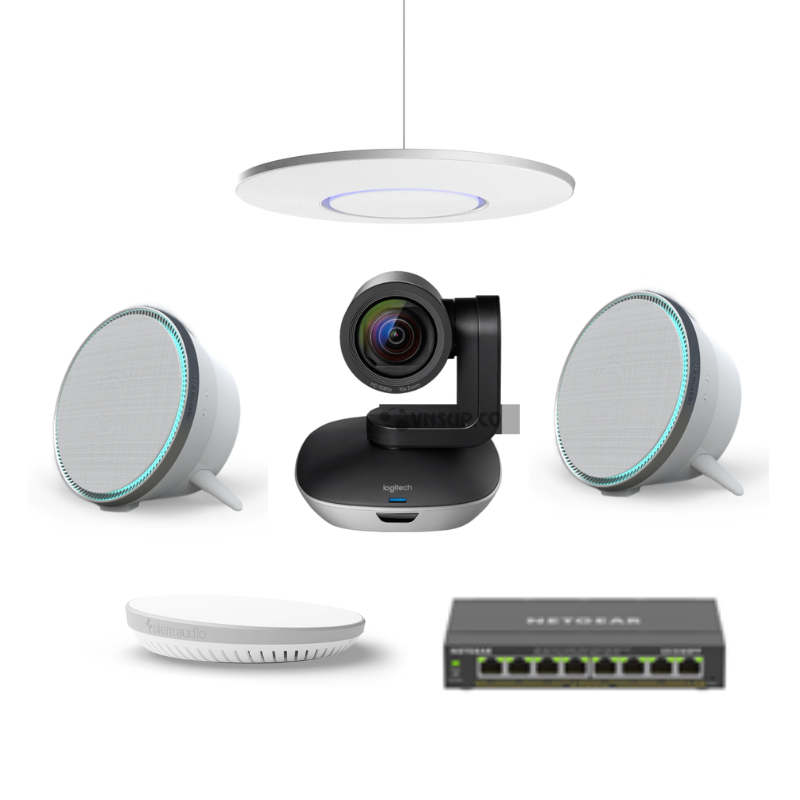 Bộ thiết bị hội nghị HuddleL2 (Logitech PTZ Pro2, Shure Stem Ceiling, Speaker, Hub và Switch POE)