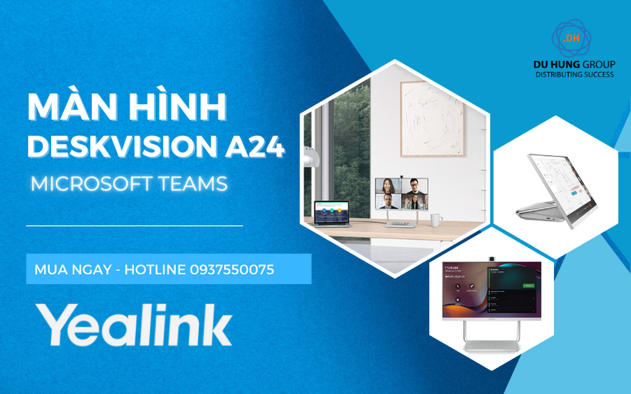 Màn hình máy tính Yealink DeskVision A24 Microsoft Teams