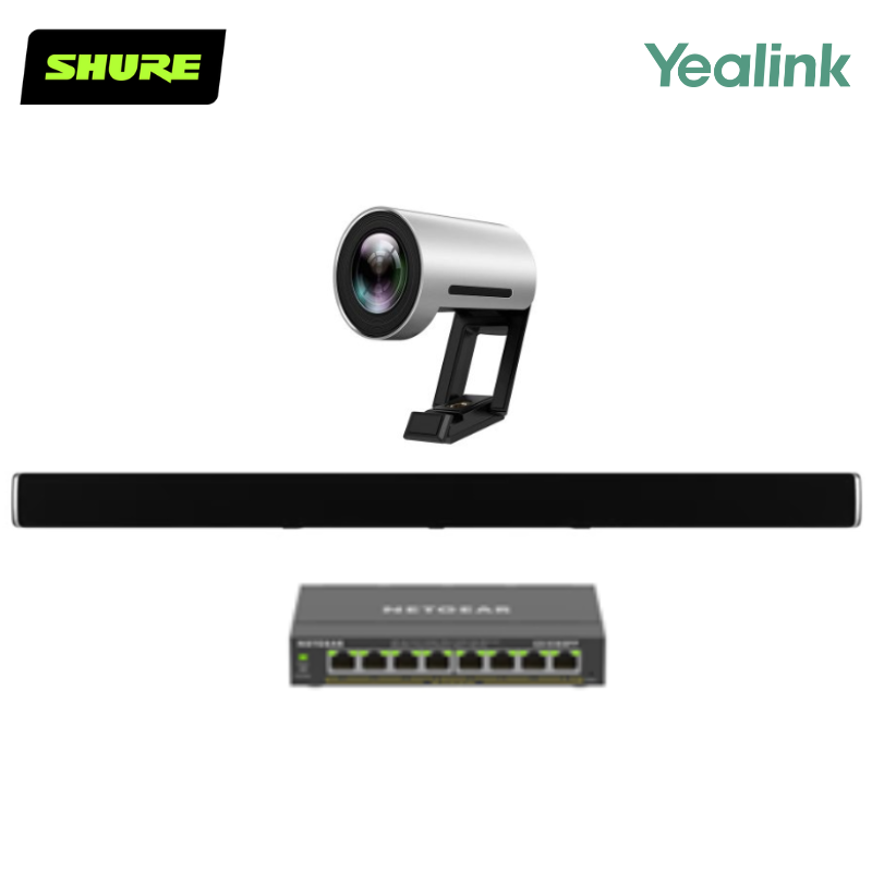 Bộ thiết bị hội nghị SmallY1 (Yealink UVC30 + Shure Stem Wall + Switch POE)