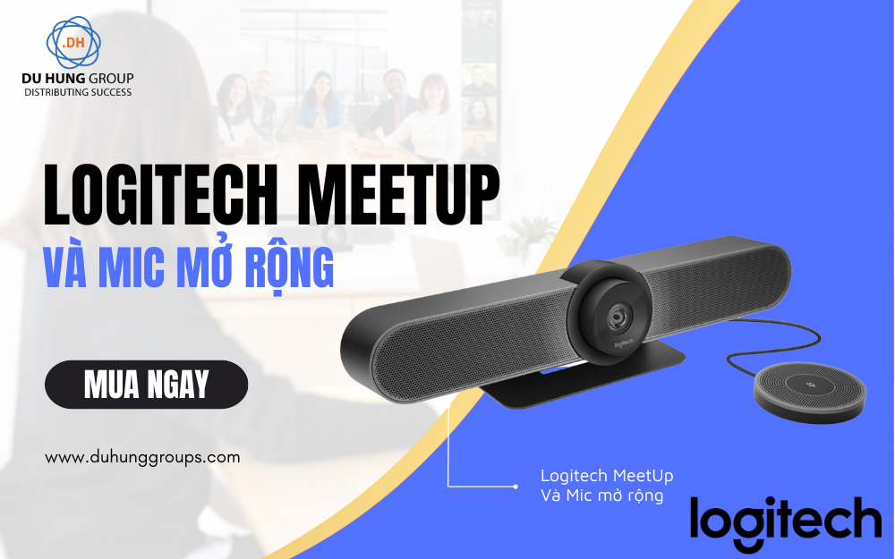 Bộ thiết bị hội nghị Logitech Meetup và mic mở rộng