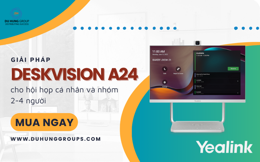 DeskVision A24 giải pháp hiệu quả cho hội họp cá nhân và nhóm 2-4 người