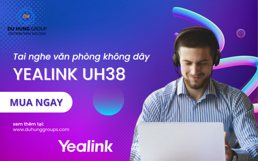 Tai nghe văn phòng không dây Yealink UH38