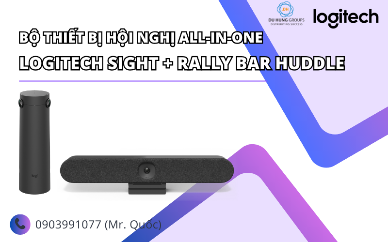 Bộ thiết bị hội nghị Logitech Sight + Rally Bar Huddle