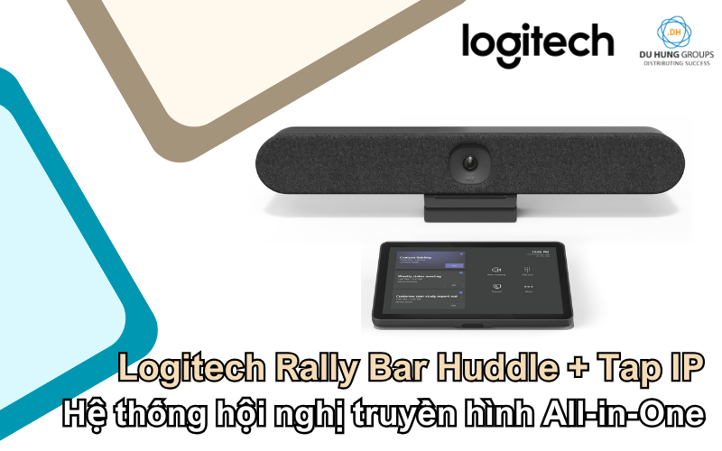 Logitech Rally Bar Huddle + Tap IP I Hệ thống hội nghị truyền hình All-in-One