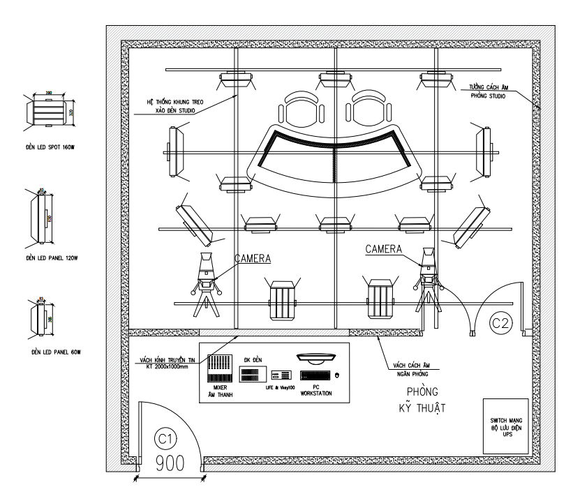 Thiết kế giải pháp phòng Studio cho trường học