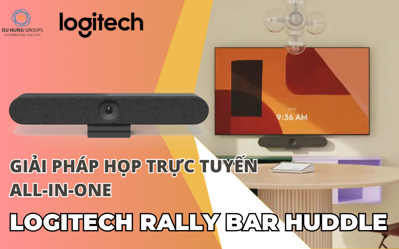 Giải pháp họp trực tuyến All-in-One Logitech Rally Bar Huddle