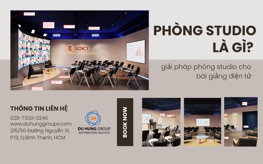 Phòng studio là gì? giải pháp phòng studio cho bài giảng điện tử