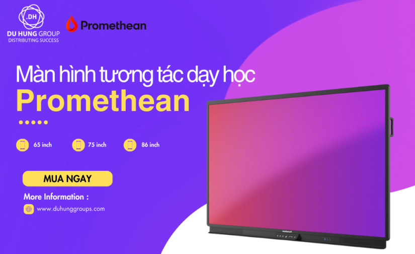 Màn hình tương tác dạy học Promethean chính hãng | 65,75,86 Inch
