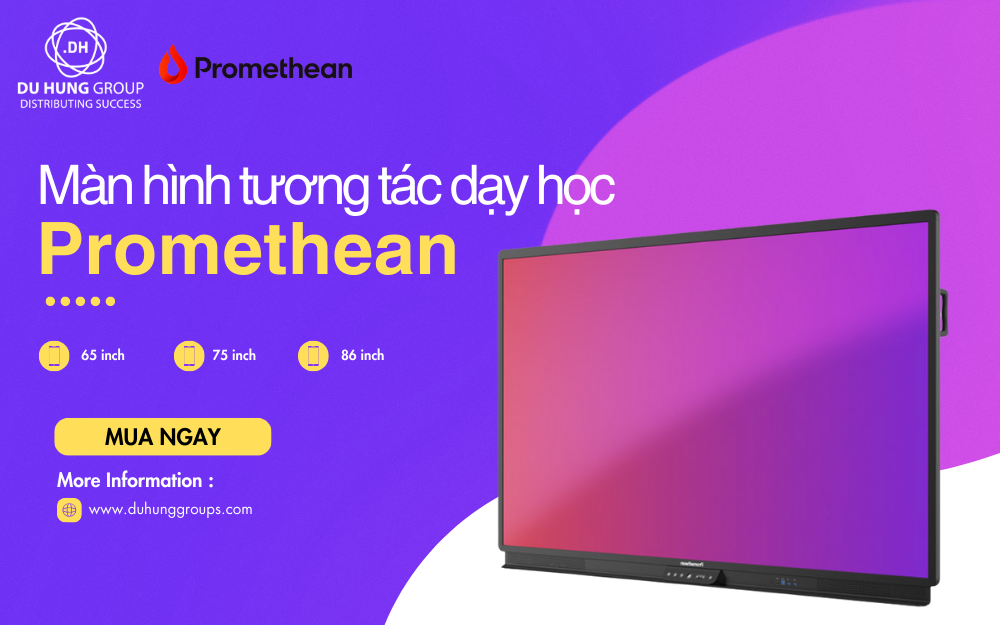 Màn hình tương tác dạy học Promethean chính hãng | 65,75,86 Inch