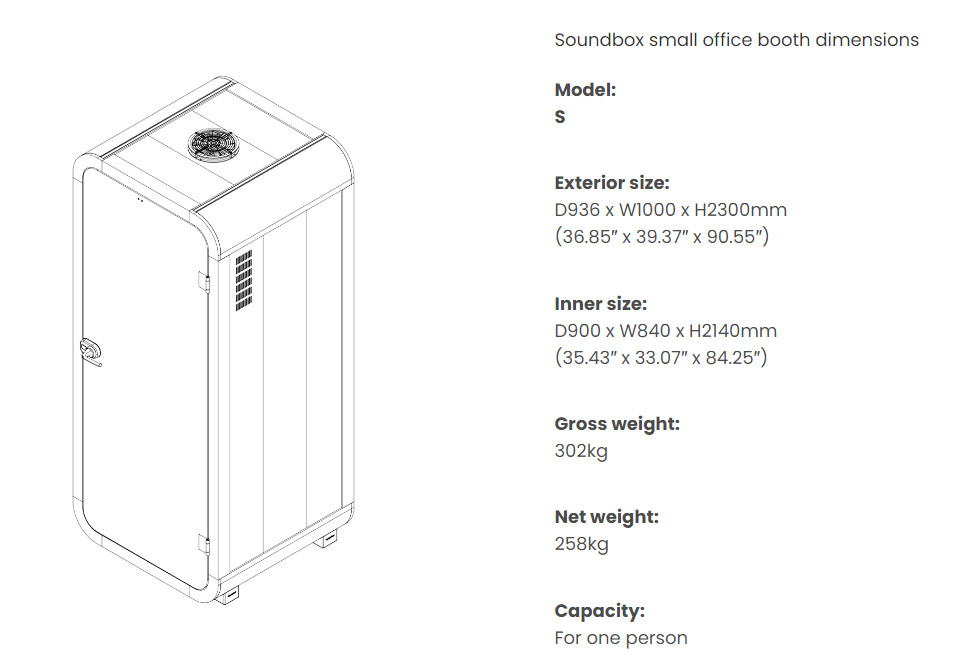 Phòng làm việc cách âm Soundbox Silence Booth SR-S