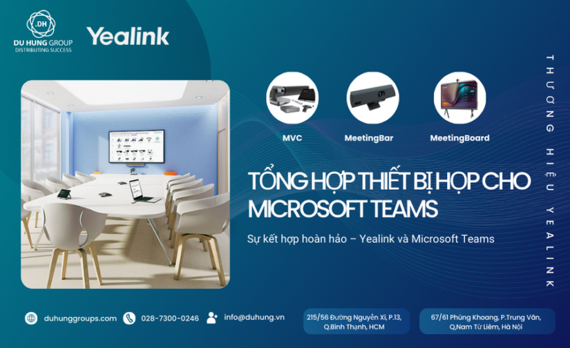 Tổng hợp thiết bị họp cho Microsoft Teams thương hiệu Yealink