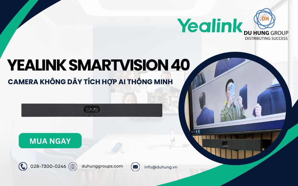 Camera không dây Yealink SmartVision 40 tích hợp AI thông minh