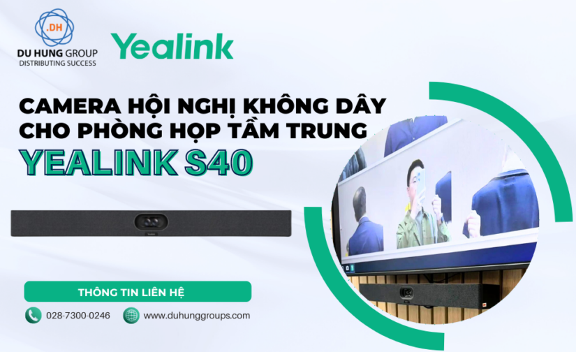Yealink S40 Camera hội nghị không dây cho phòng họp tầm trung