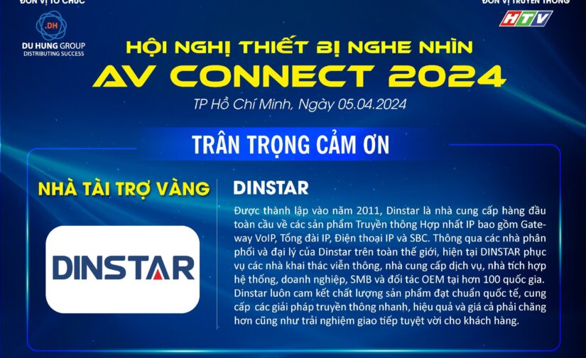 DINSTAR nhà tài trợ vàng cho sự kiện AV CONNECT 2024
