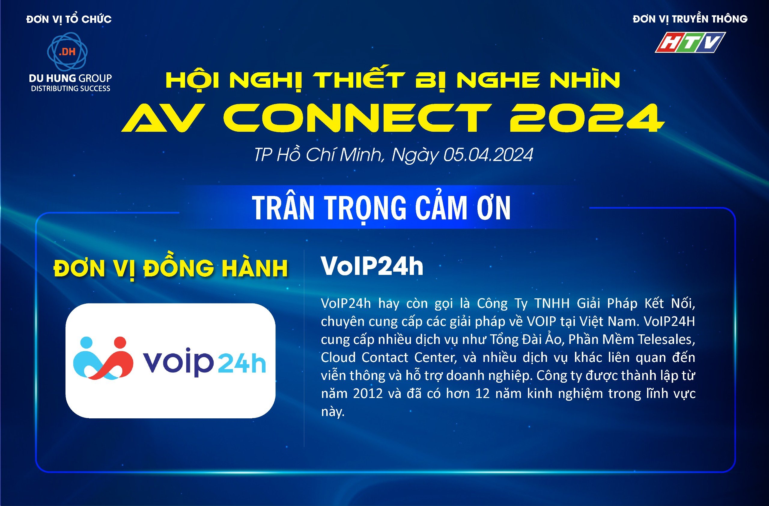 VOIP24H - Đơn vị đồng hành cùng sự kiện AV CONNECT 2024