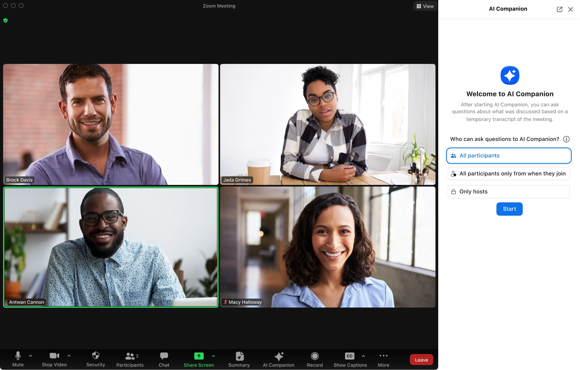 AI Companion trợ lý AI thông minh của Zoom
