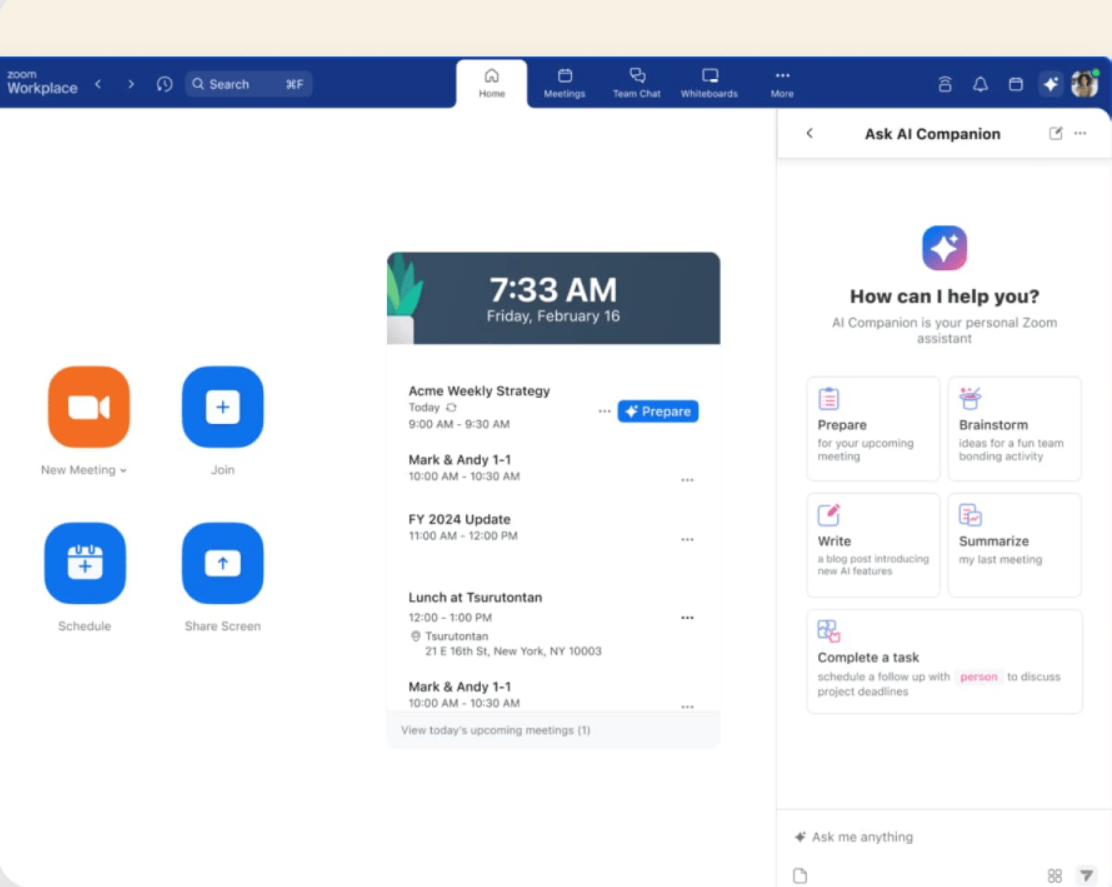 AI Companion trợ lý AI thông minh của Zoom