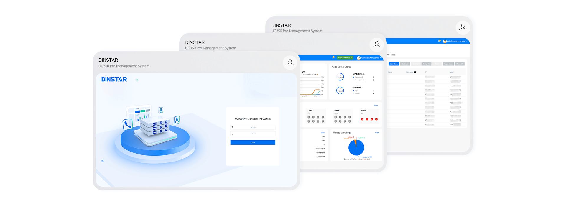 Tổng đài IP Dinstar UC350.UC350 Pro---