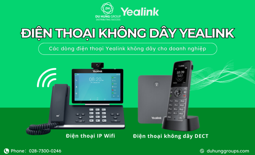 Các dòng điện thoại Yealink không dây cho doanh nghiệp