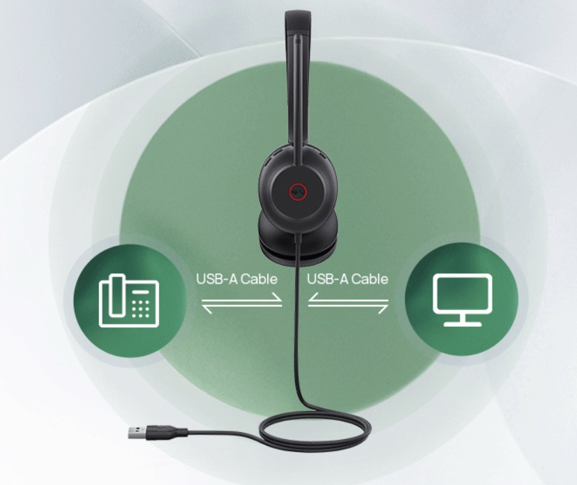 Tai nghe USB Yealink UH35 mới với micro kép thiết kế siêu nhẹ
