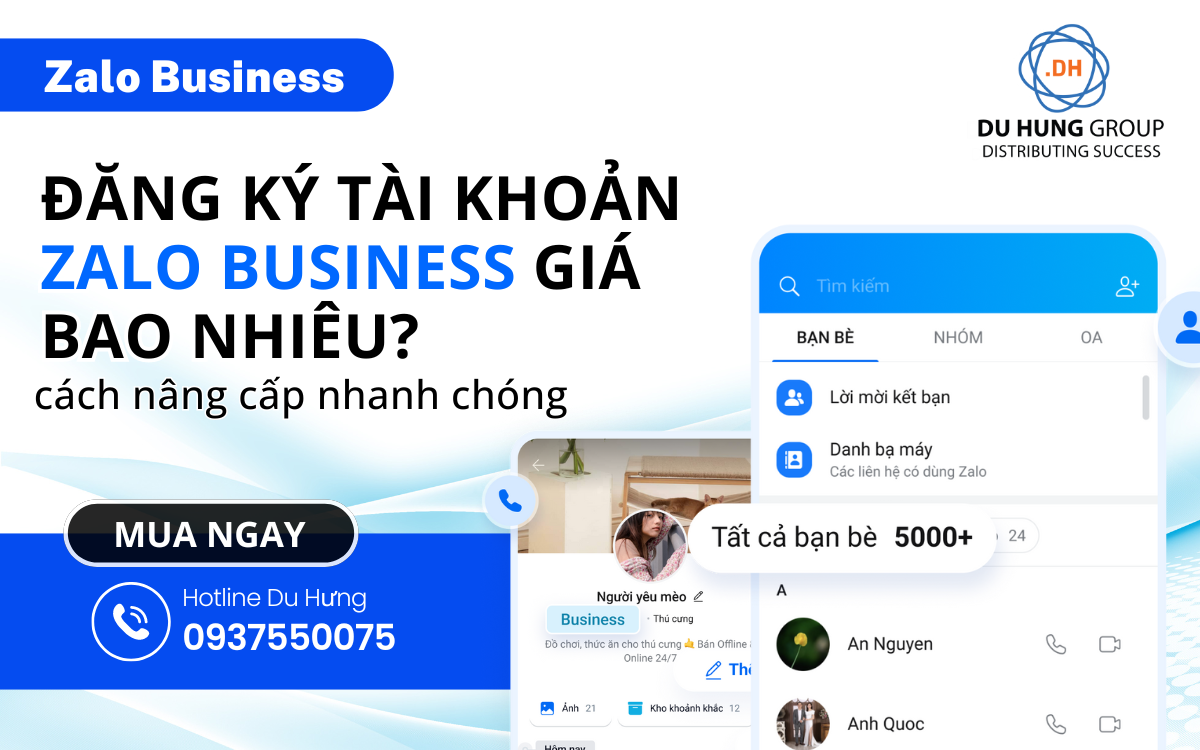 Đăng ký tài khoản Zalo Business giá bao nhiêu?
