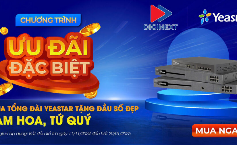 CHƯƠNG TRÌNH KHUYẾN MÃI – MUA TỔNG ĐÀI YEASTAR TẶNG ĐẦU SỐ ĐẸP TAM HOA TỨ QUÝ