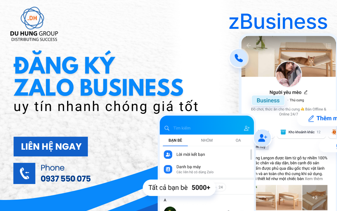 Đăng ký Zalo Business uy tín nhanh chóng giá tốt