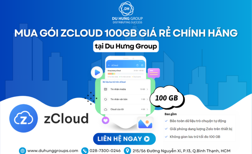 Mua gói zCloud 100GB giá rẻ chính hãng tại Du Hưng Group