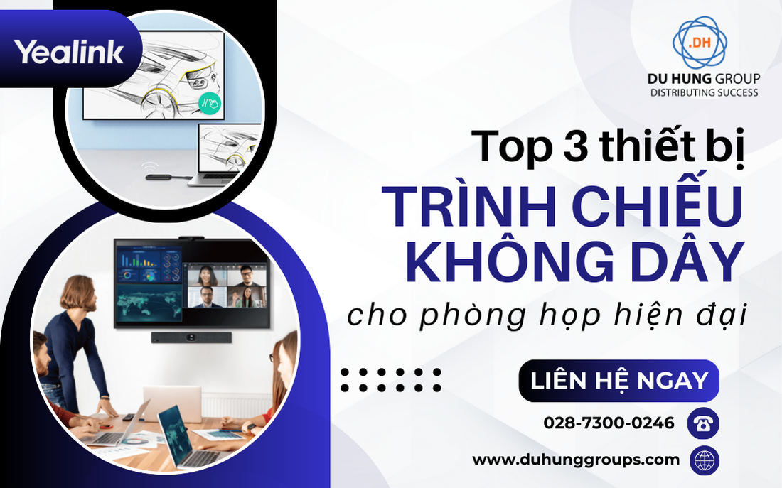 Top 3 thiết bị trình chiếu không dây cho phòng họp hiện đại