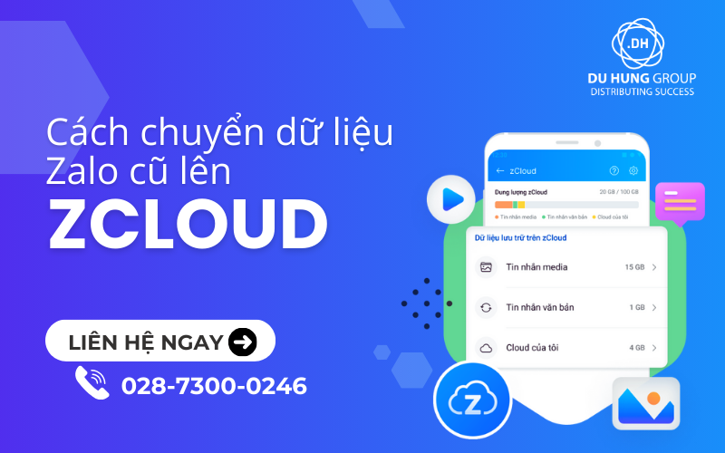 Cách chuyển dữ liệu Zalo cũ lên zCloud